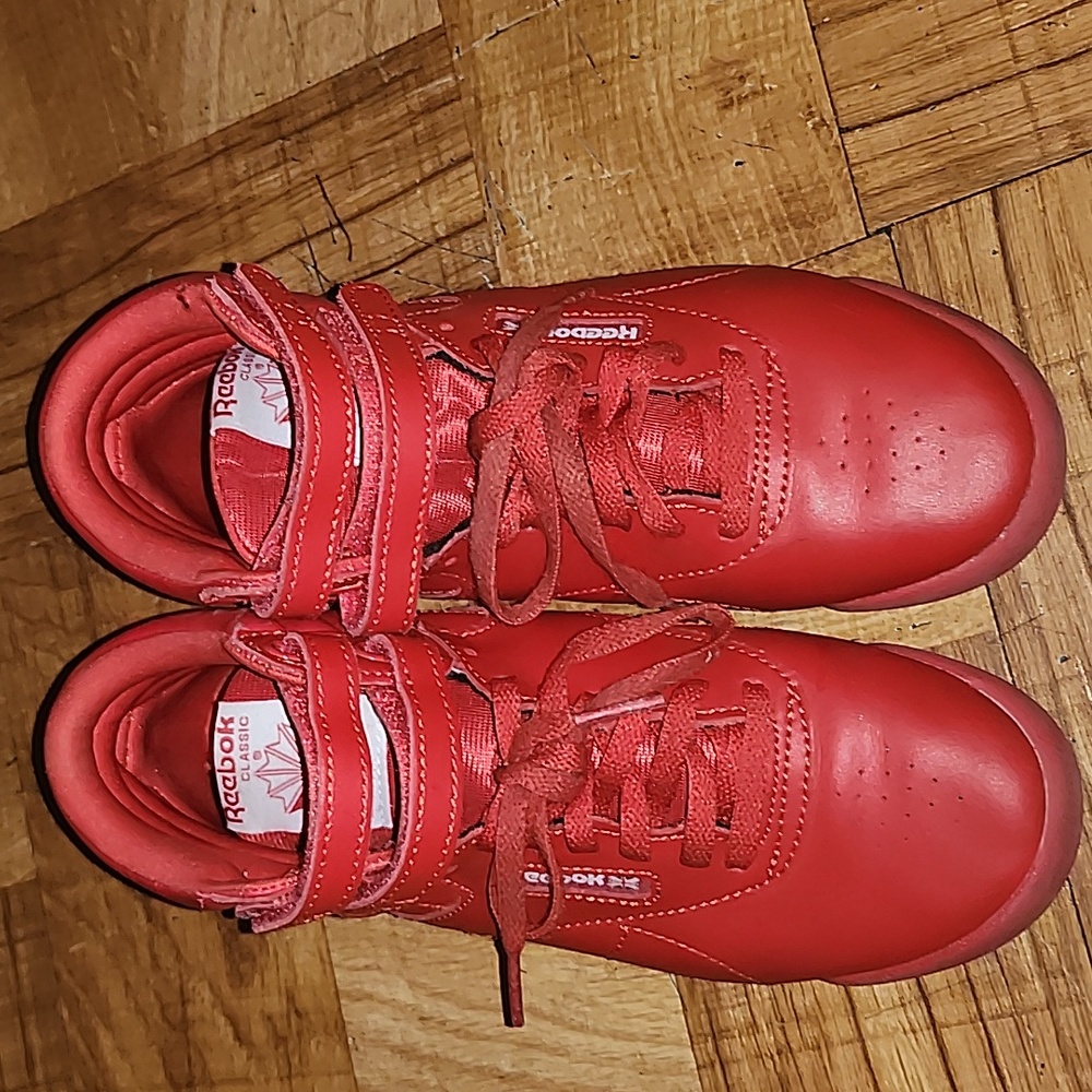 REEBOK SNEAKERS HIGHT TOPS IN COLOR RED SIZE 2